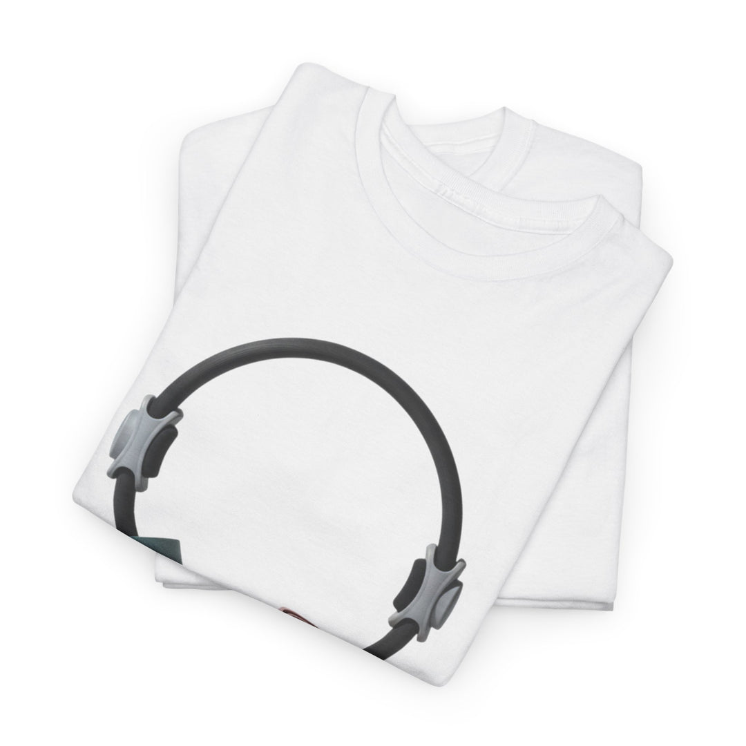 Pilates Band Workout Shirt – soft, breathable fabric designed for resistance band exercises. Comfortable, flexible, and perfect for Pilates sessions or workouts.