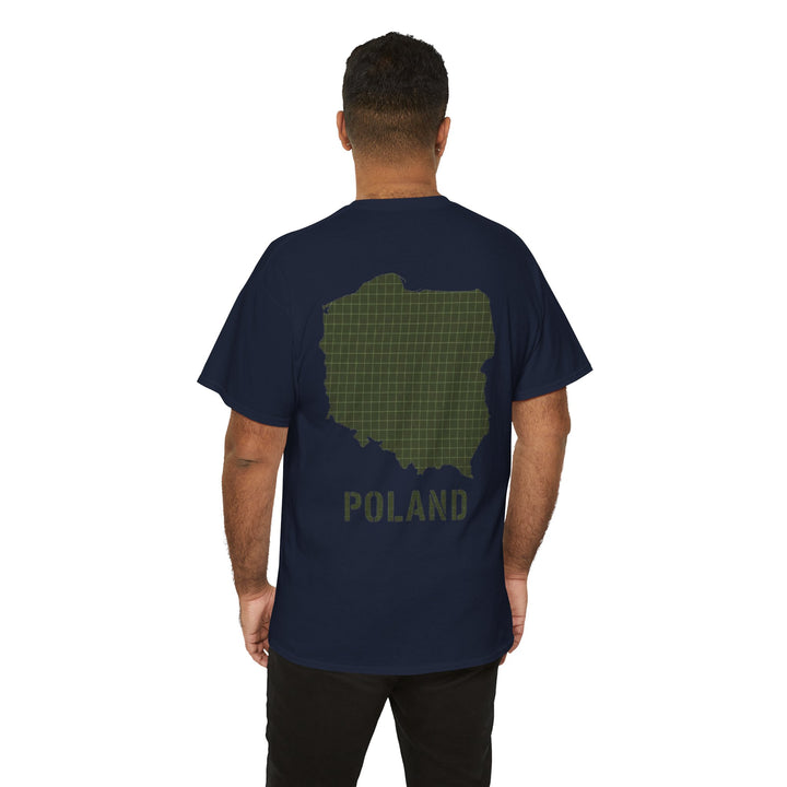 Poland Map Tee — Military Grid Map Graphic T-Shirt