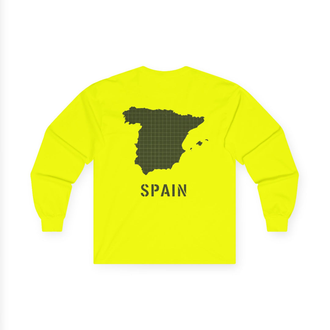 Spain Map Long Sleeve Tee — Gallus Logo Travel Shirt