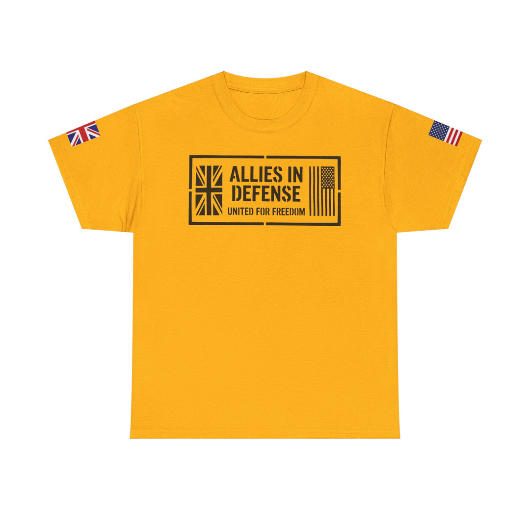 UK &amp; US Allies Defence Veteran Tee — Flags on Sleeves