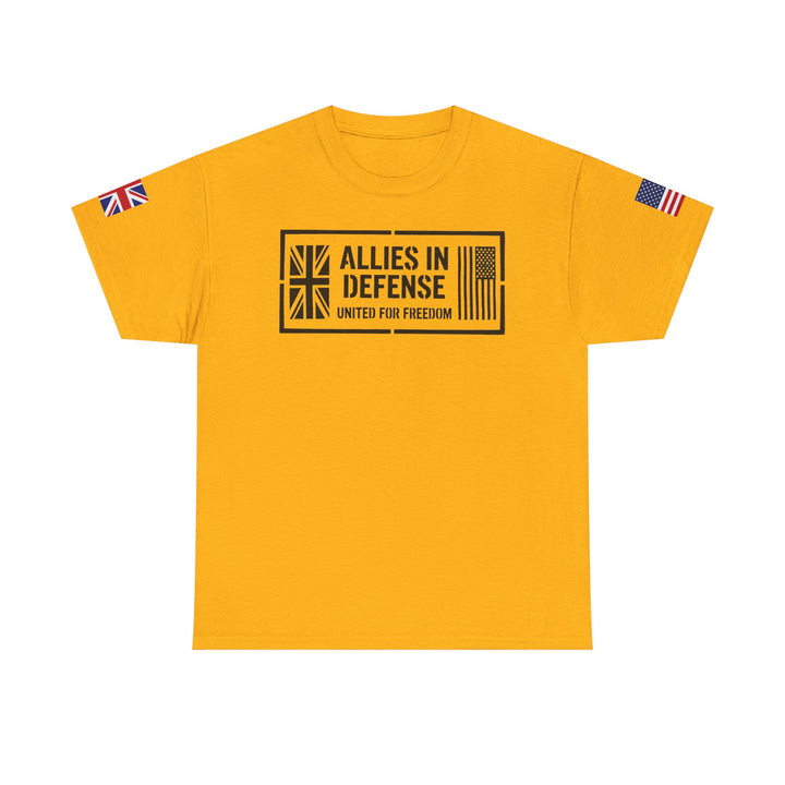 UK &amp; US Allies Defence Veteran Tee — Flags on Sleeves