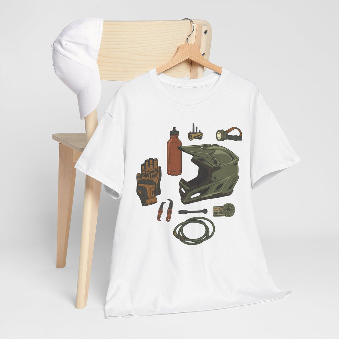 MTB Gear Layout T-Shirt — Mountain Bike Essentials Tee