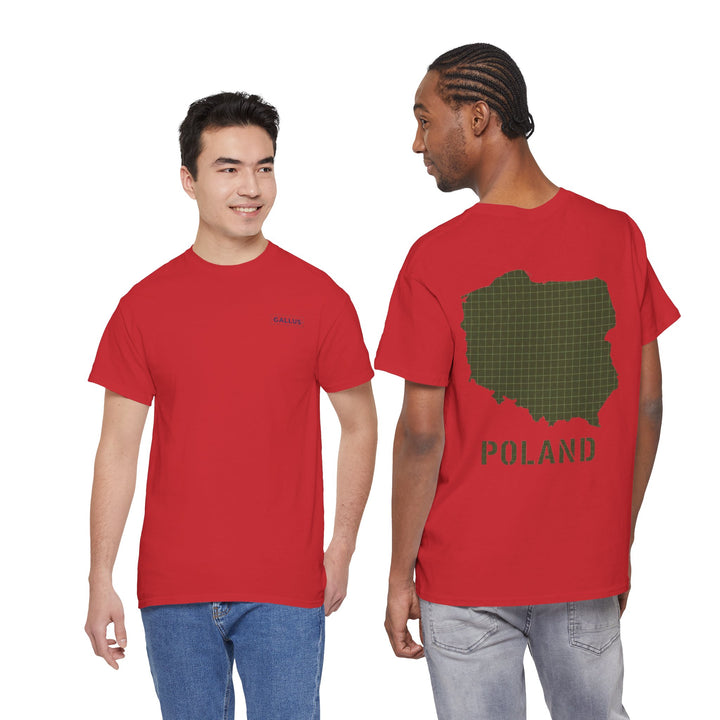 Poland Map Tee — Military Grid Map Graphic T-Shirt