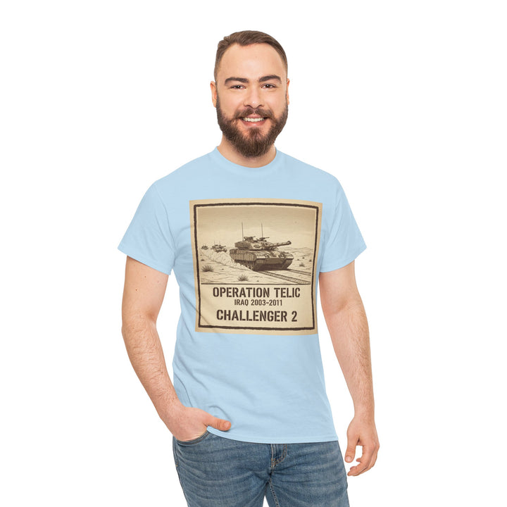 Challenger 2 Op Telic T-Shirt — Iraq 2003 Armoured Heritage Graphic