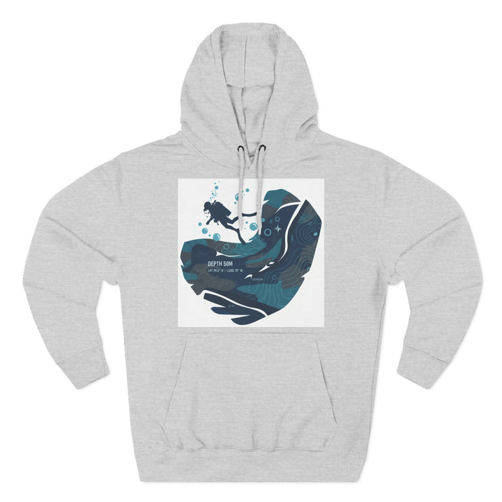 Gray hoodie by S&amp;W Gallus with a diving graphic on the front.