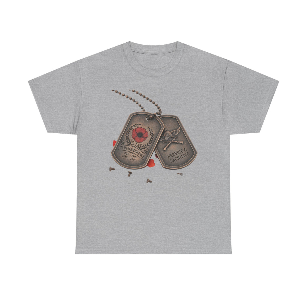 Remembrance Dog Tag T-Shirt — Memorial Military Tribute Tee