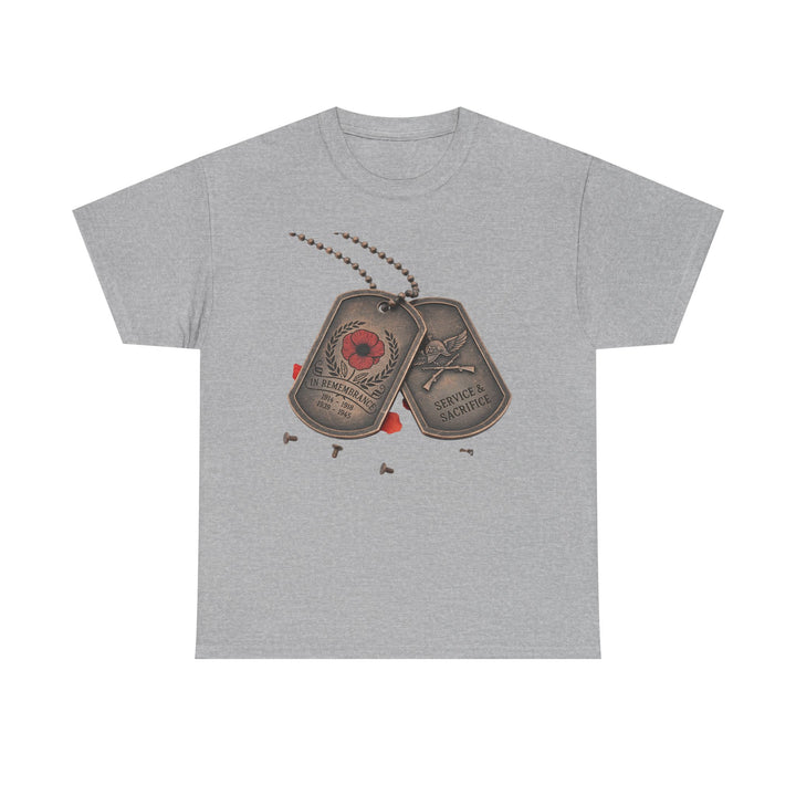 Remembrance Dog Tag T-Shirt — Memorial Military Tribute Tee