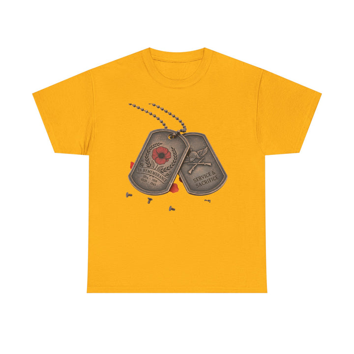 Remembrance Dog Tag T-Shirt — Memorial Military Tribute Tee