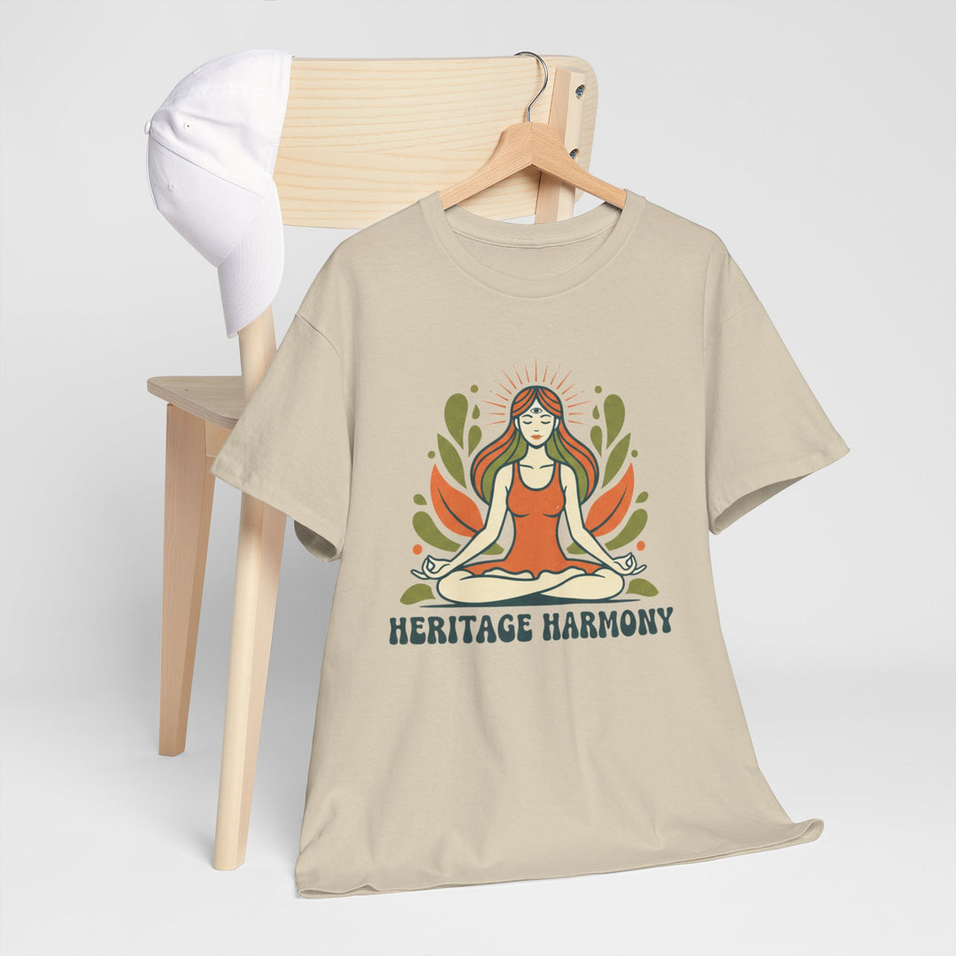Yoga Meditation Tee – soft, breathable cotton designed for meditation and yoga practice. Comfortable, relaxed fit perfect for studio or casual wear.