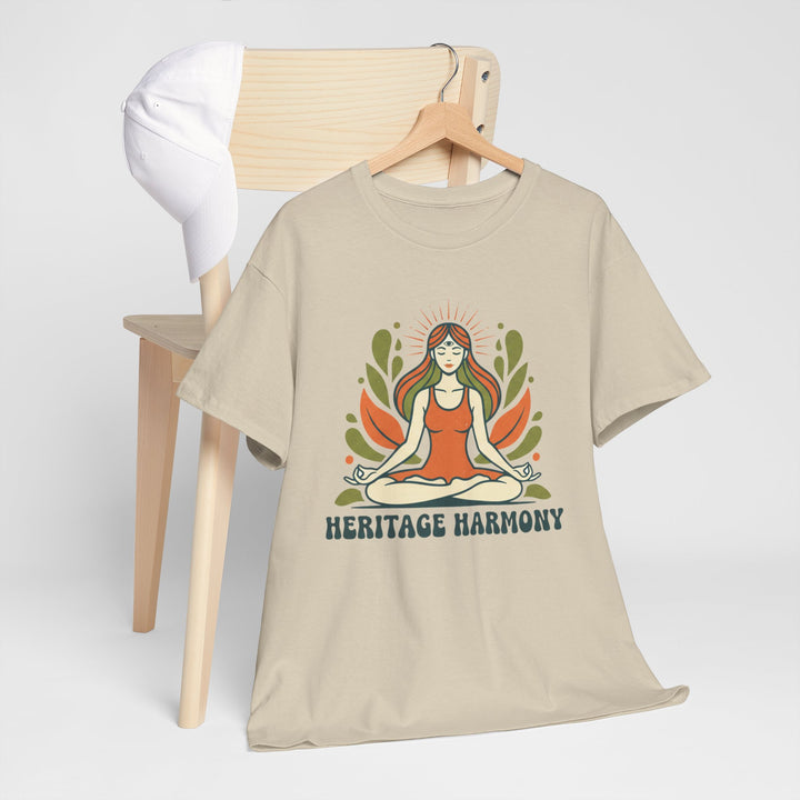 Yoga Meditation Tee – soft, breathable cotton designed for meditation and yoga practice. Comfortable, relaxed fit perfect for studio or casual wear.