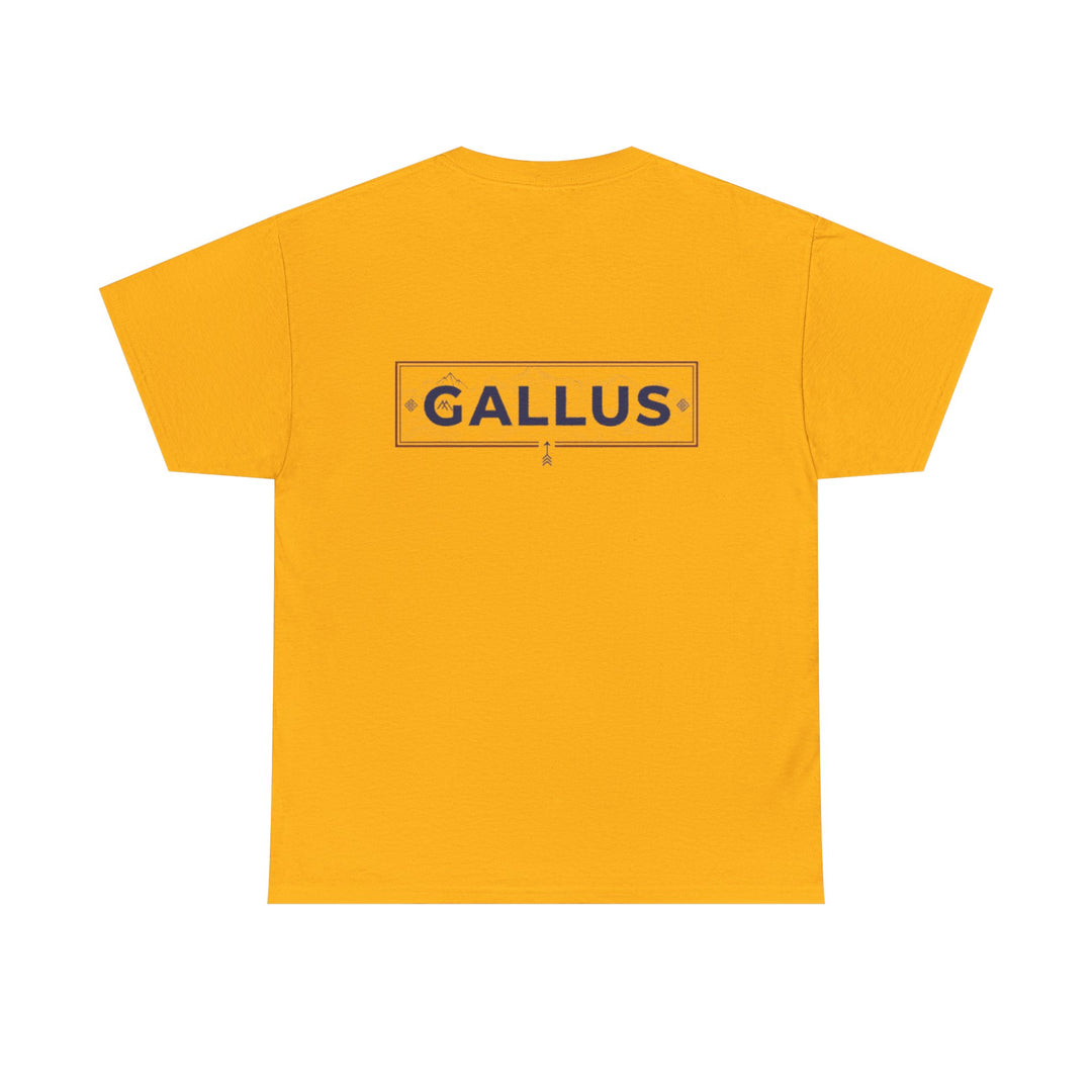 Gallus Logo T-Shirt — Minimal Retro Chest &amp; Back Graphic Tee