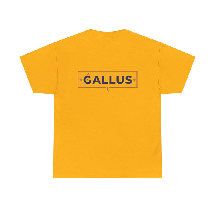 Gallus Logo T-Shirt — Minimal Retro Chest &amp; Back Graphic Tee