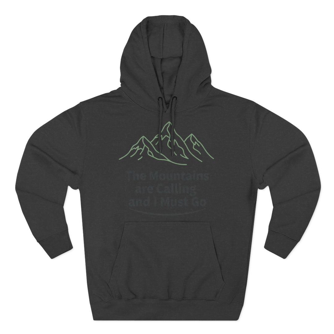 Retro Mountain Quote Hoodie — Vintage Hiking &amp; Wild Camping Pullover