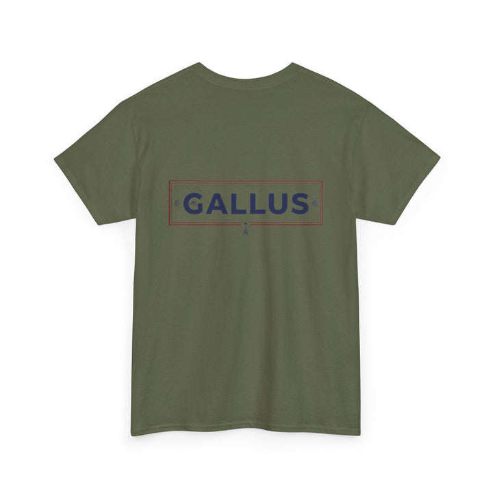 Gallus Logo T-Shirt — Minimal Retro Chest &amp; Back Graphic Tee