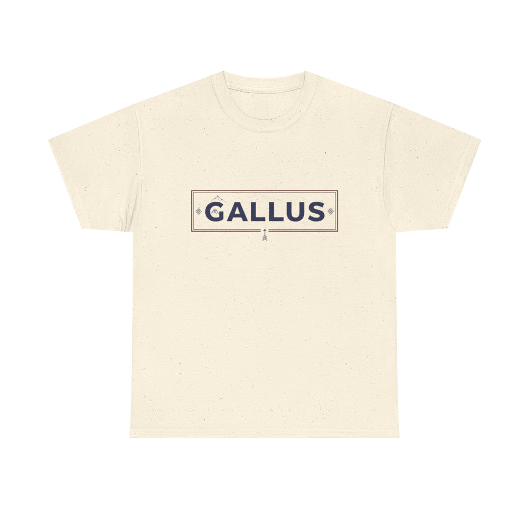 Adventure Logo Tee — "GALLUS" Mountain Badge Shirt (Exploring Not Lost)