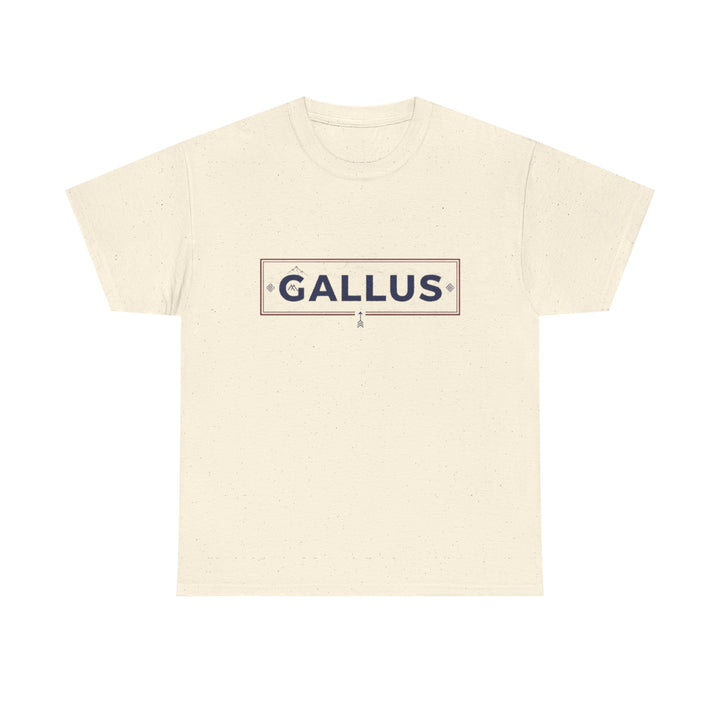 Adventure Logo Tee — "GALLUS" Mountain Badge Shirt (Exploring Not Lost)