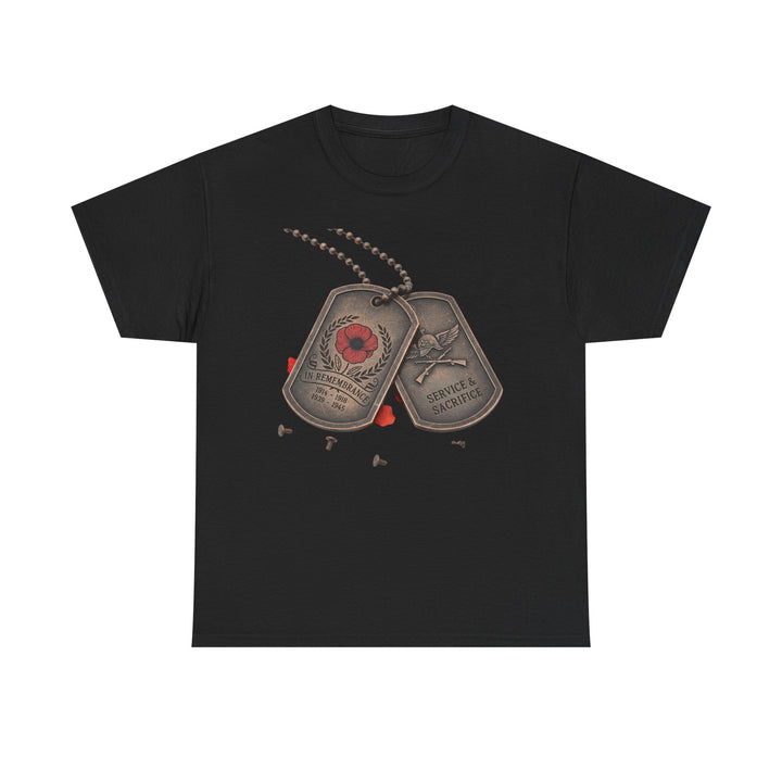 Remembrance Dog Tag T-Shirt — Memorial Military Tribute Tee