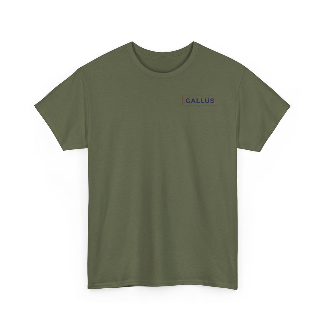 Gallus Logo T-Shirt — Minimal Retro Chest &amp; Back Graphic Tee