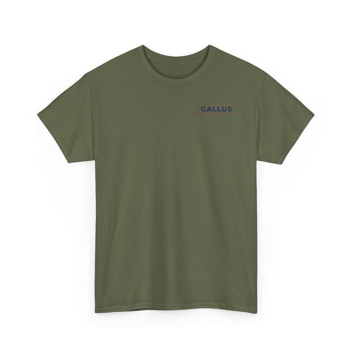 Gallus Logo T-Shirt — Minimal Retro Chest &amp; Back Graphic Tee