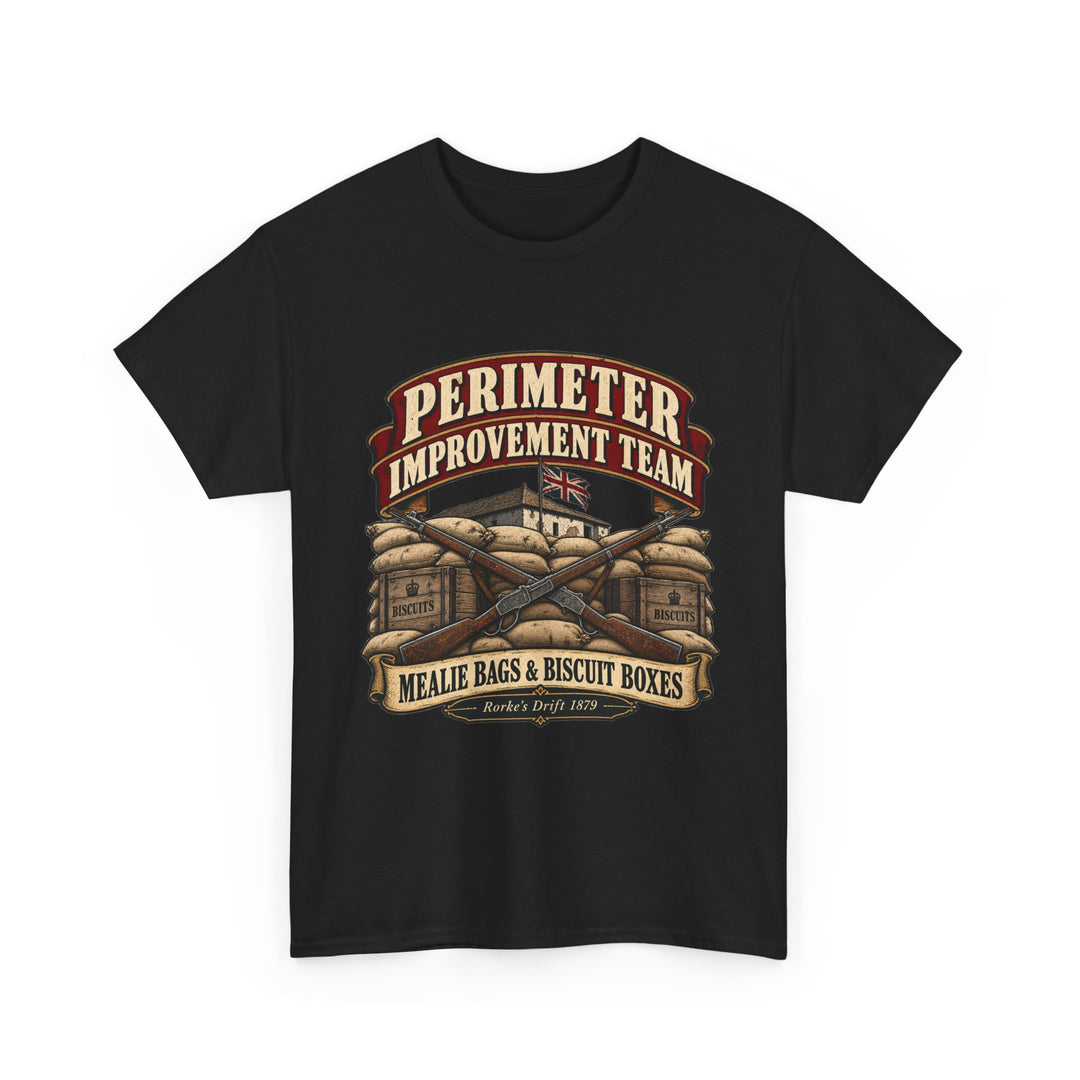 Perimeter Improvement Team T-Shirt — Mealie Bags &amp; Biscuit Boxes Military Humour Tee