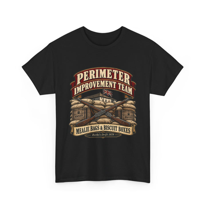 Perimeter Improvement Team T-Shirt — Mealie Bags &amp; Biscuit Boxes Military Humour Tee