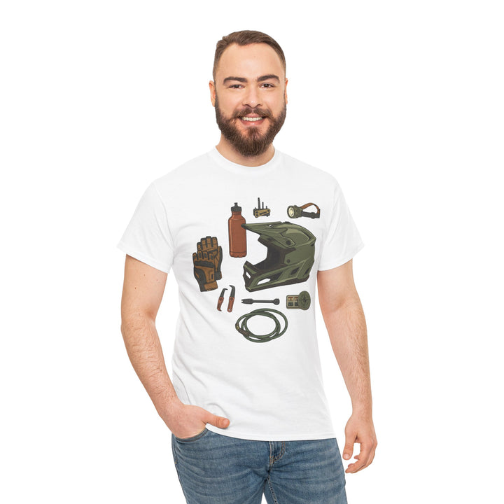 MTB Gear Layout T-Shirt — Mountain Bike Essentials Tee