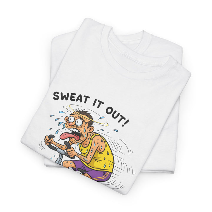 Stay laughing while cycling with the Funny Spin Bike T-Shirt. Comfortable cotton with a witty design, ideal for spin sessions and gym workouts.