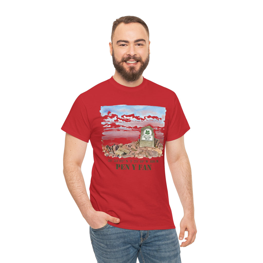 Pen y Fan Landscape T‑Shirt — Wales Mountain Hiking Souvenir Tee
