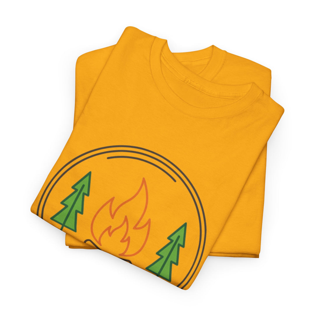Funny Camping Therapy T-Shirt — Retro Campfire Graphic Adventure Tee