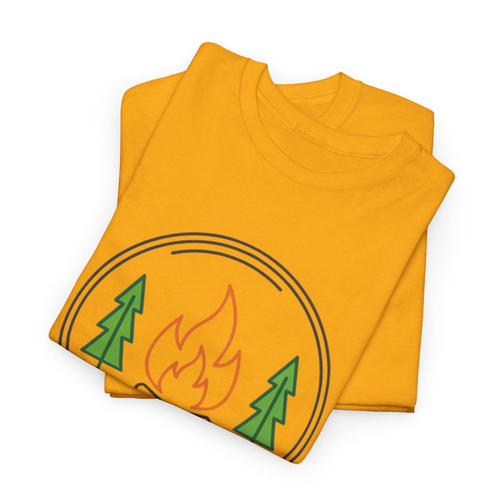 Funny Camping Therapy T-Shirt — Retro Campfire Graphic Adventure Tee