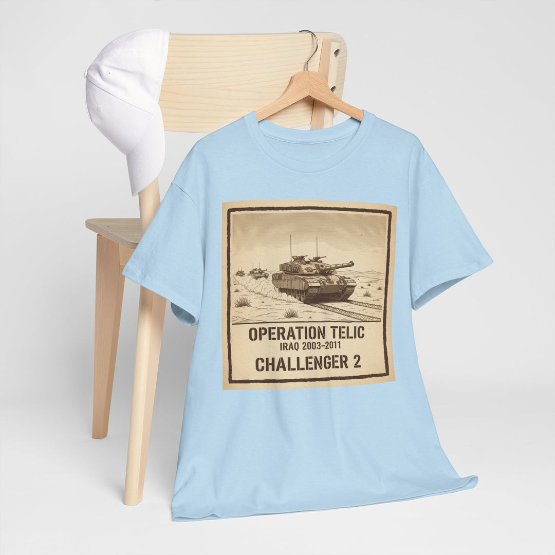 Challenger 2 Op Telic T-Shirt — Iraq 2003 Armoured Heritage Graphic