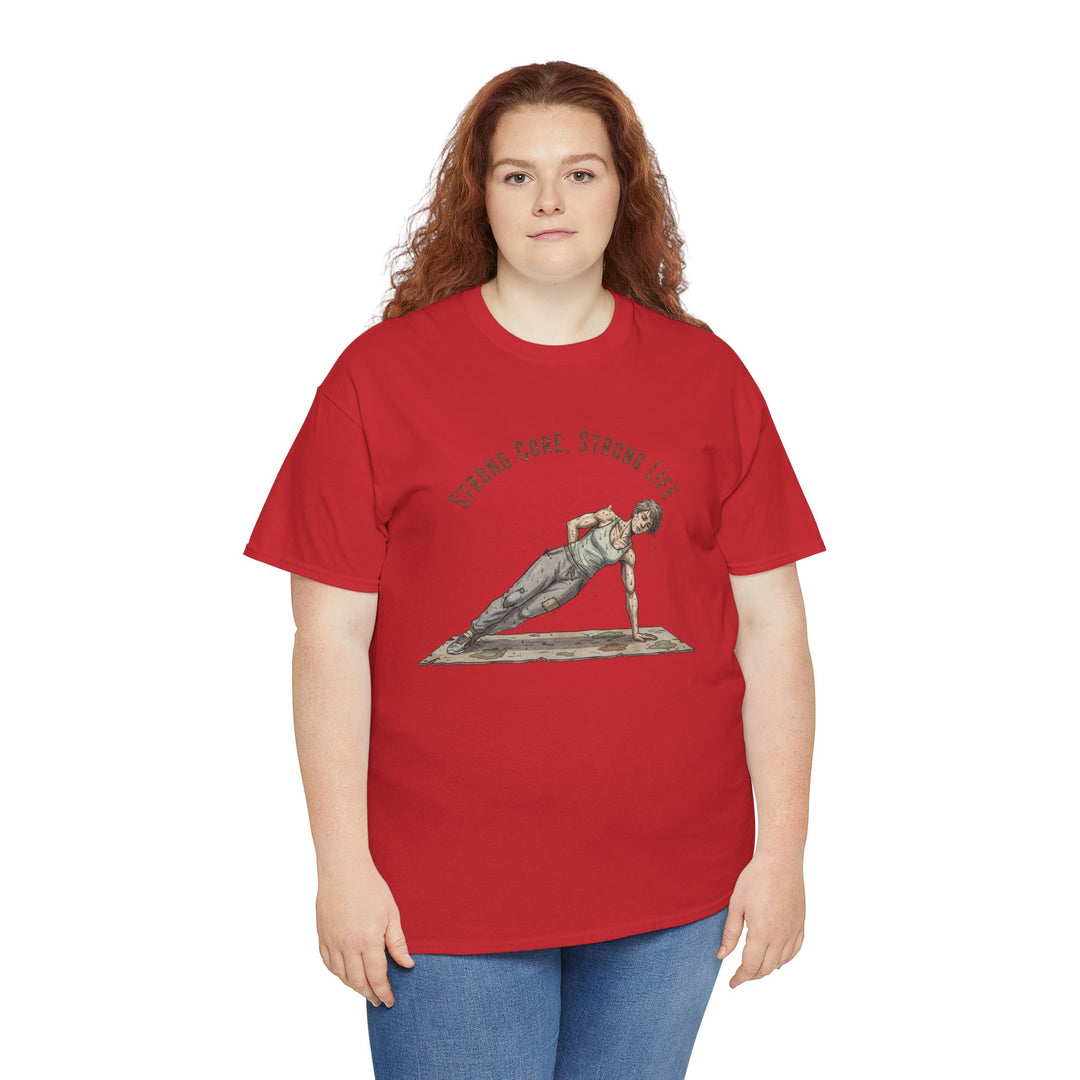 Pilates Fitness Plank Tee – soft, breathable cotton designed for Pilates and core workouts. Comfortable, flexible, and perfect for studio or home sessions.