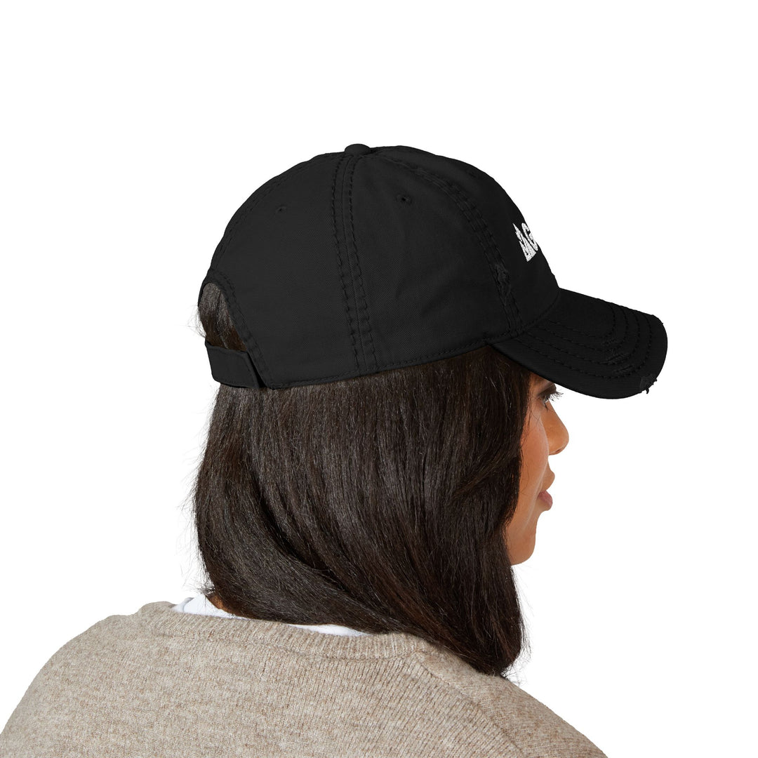 Distressed Embroidered Dad Hat - &