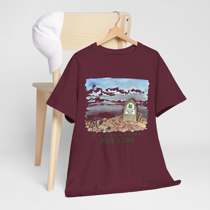 Pen y Fan Landscape T‑Shirt — Wales Mountain Hiking Souvenir Tee