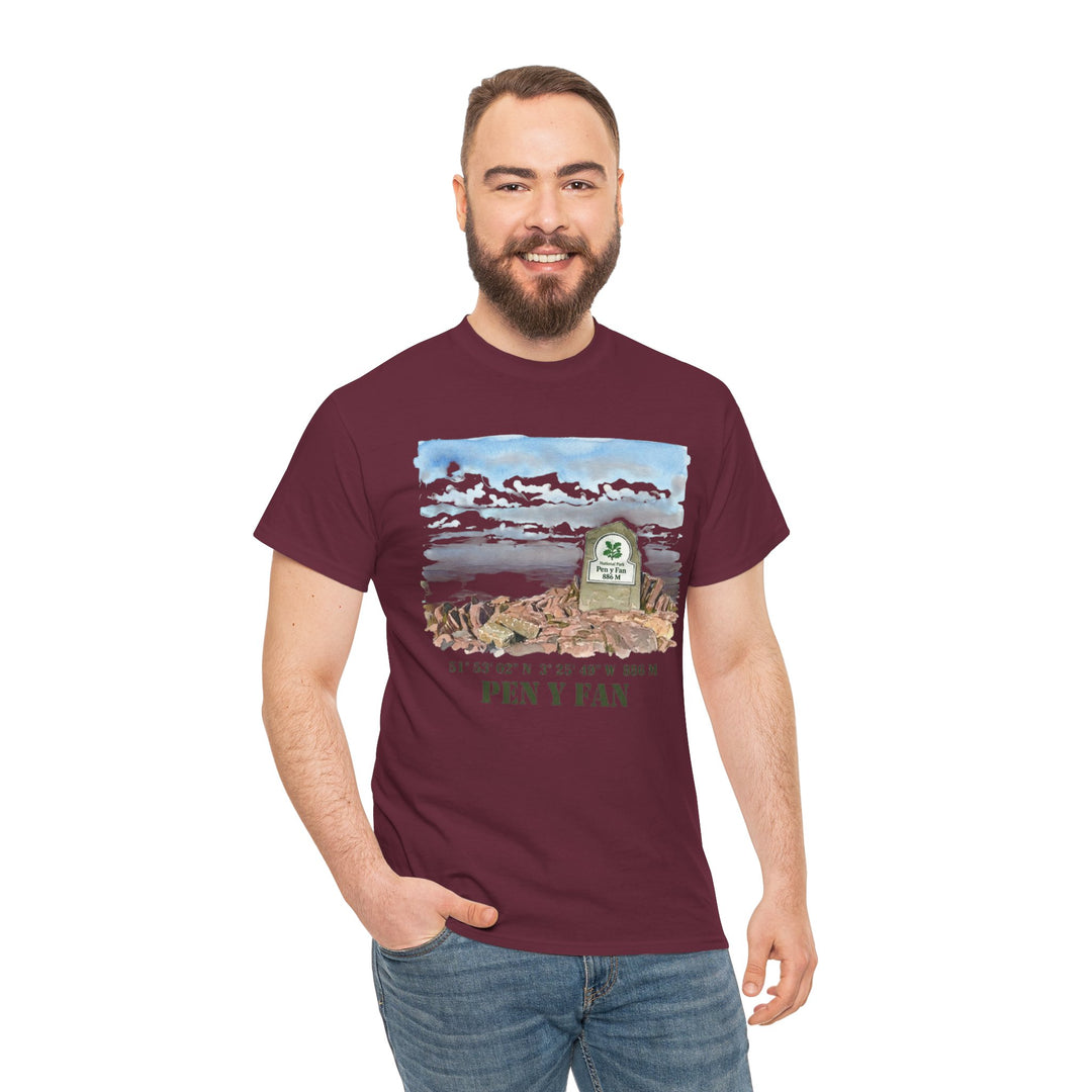 Pen y Fan Landscape T‑Shirt — Wales Mountain Hiking Souvenir Tee