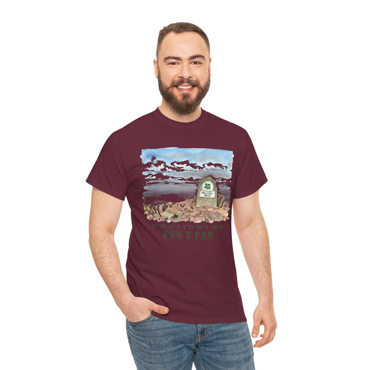 Pen y Fan Landscape T‑Shirt — Wales Mountain Hiking Souvenir Tee