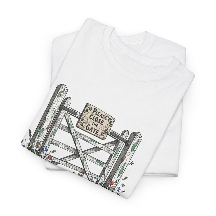 Close the Gate T-Shirt — Rural Discipline Heritage Graphic