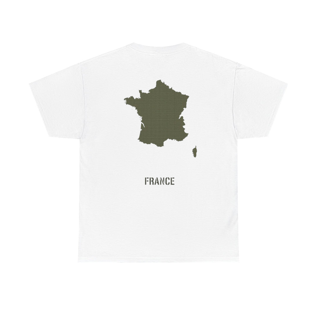 France Map T‑Shirt — Minimal Grunge Outline Tee