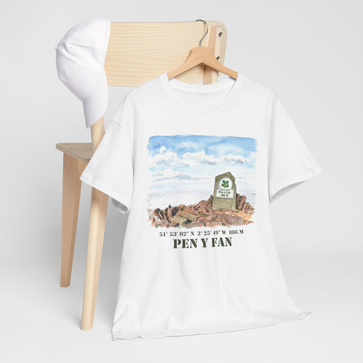 Pen y Fan Landscape T‑Shirt — Wales Mountain Hiking Souvenir Tee