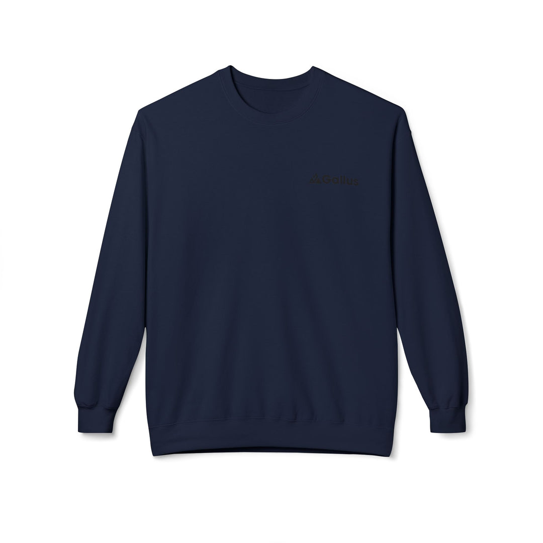 Spain Map Crewneck Sweatshirt — Military Green Grid Spain Graphic