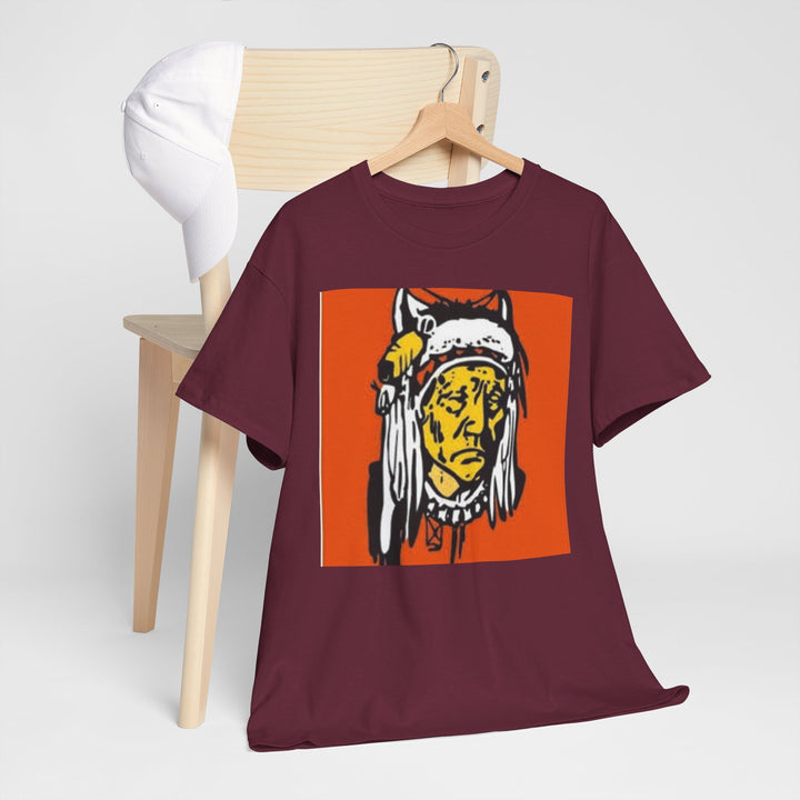 BATUS Native Chief Graphic Tee – Retro Tribal Illustration Shirt