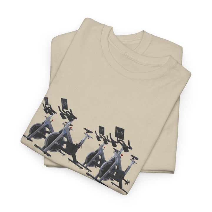 Spin Bikes Tee – soft, breathable cotton designed for indoor cycling and spin classes. Comfortable, durable, and perfect for active lifestyles.