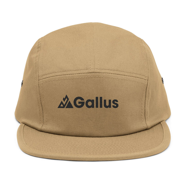 Gallus Embroidered 5-Panel Cap — Minimal Logo Cotton Camper Hat