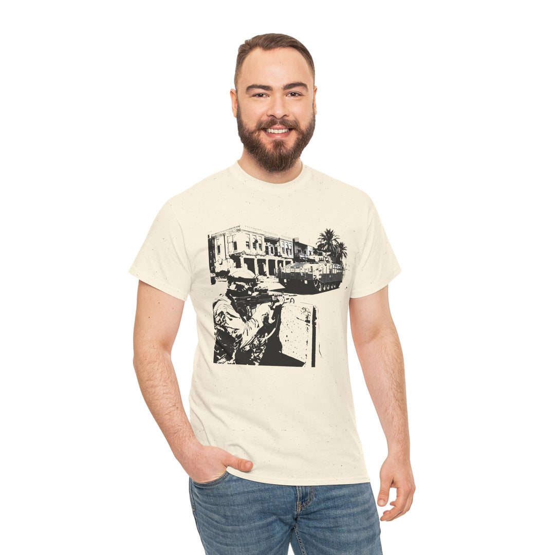 Operation TELIC Basra Iraq 2007 Graphic Tee — Military Deployment Street Scene