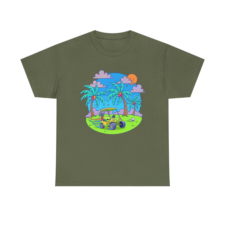 Island Style Golf Cart Beach T-Shirt