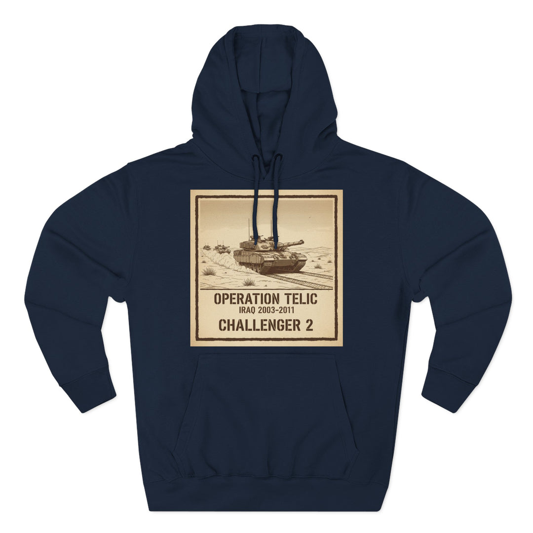 Challenger 2 Op Telic Hoodie — Iraq 2003 Armoured Heritage Graphic
