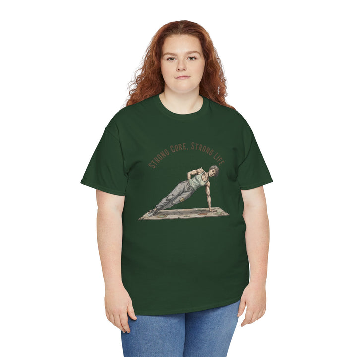 Pilates Fitness Plank Tee – soft, breathable cotton designed for Pilates and core workouts. Comfortable, flexible, and perfect for studio or home sessions.