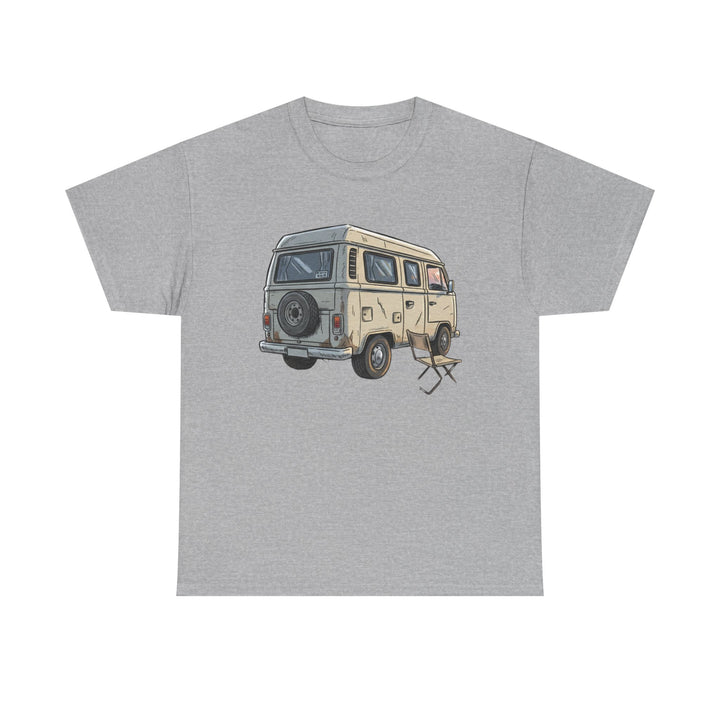 Retro Van Life Graphic T-Shirt - Classic Camper Van Adventure Tee