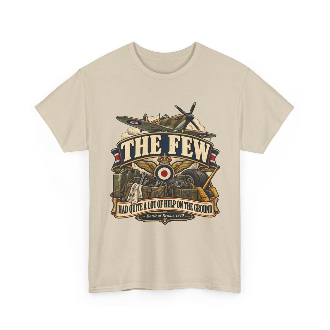 Spitfire T-Shirt — “The Few Had Quite a Lot of Help on the Ground” WWII Humour Tee