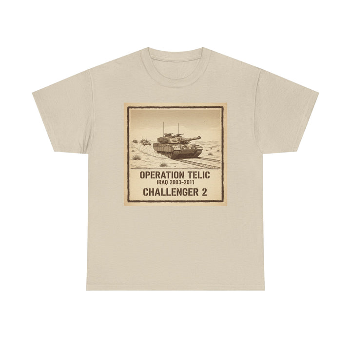 Challenger 2 Op Telic T-Shirt — Iraq 2003 Armoured Heritage Graphic